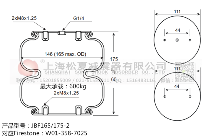 JBF165/175-2橡膠<a href='http://luiscisneros.com/' target='_blank'><u>空氣彈簧</u></a>
